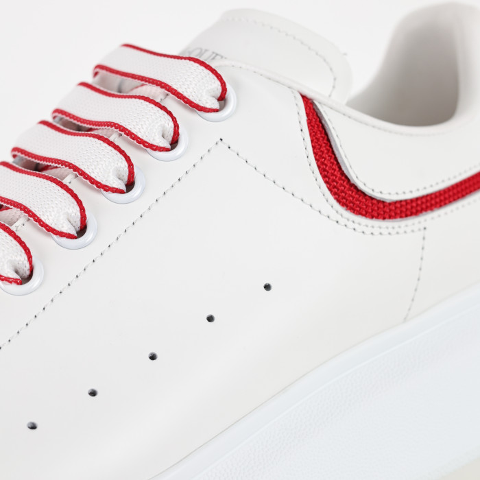 Alexande* McQuee* Oversized New Tech Calf White Red