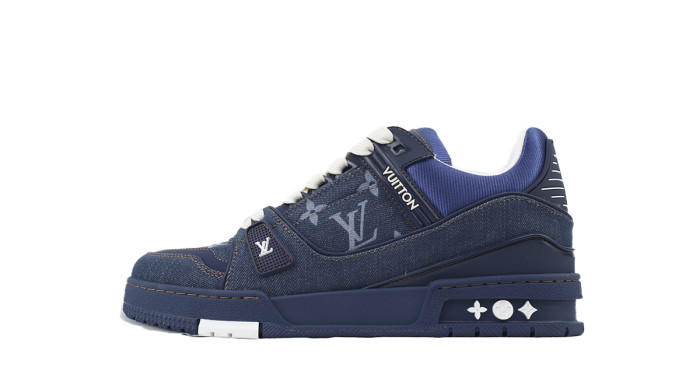 Lou1s Vuitt0n Trainer Deep Blue Cowboy