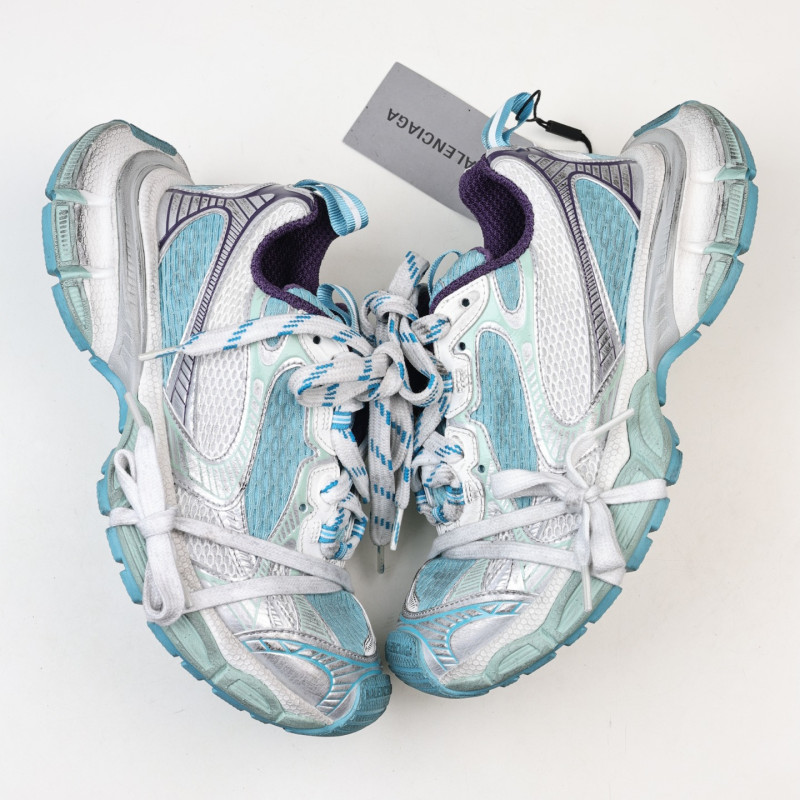 Balenciaga Blue 3XL Sneakers in Mesh & PU