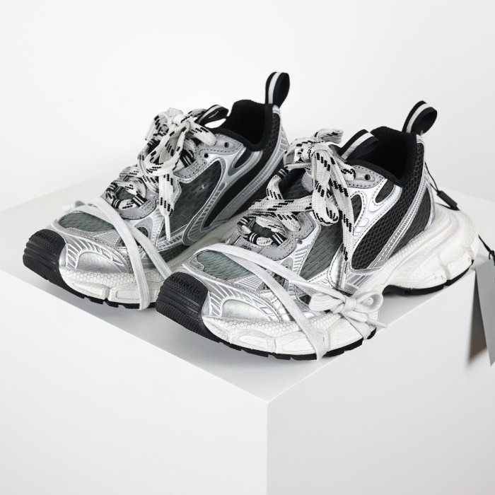 Balenciaga 3XL Worn-Out Gradient Black Silver