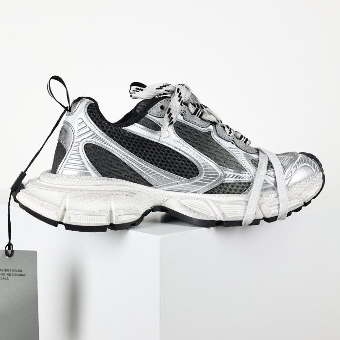 Balenciaga 3XL Worn-Out Gradient Black Silver