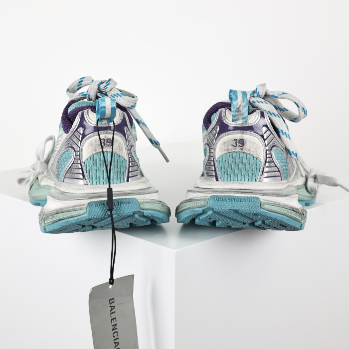 Balenciaga Blue 3XL Sneakers in Mesh & PU