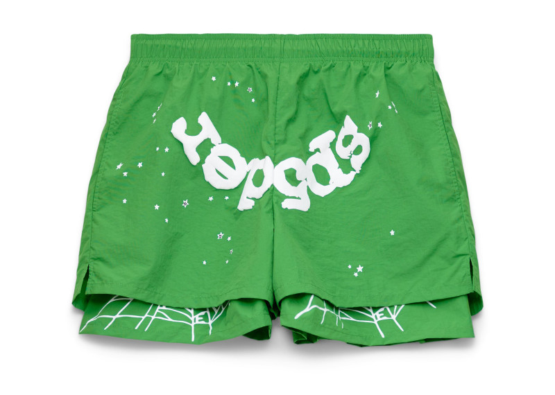 Sp5der OG Web Double Layer Short Green White