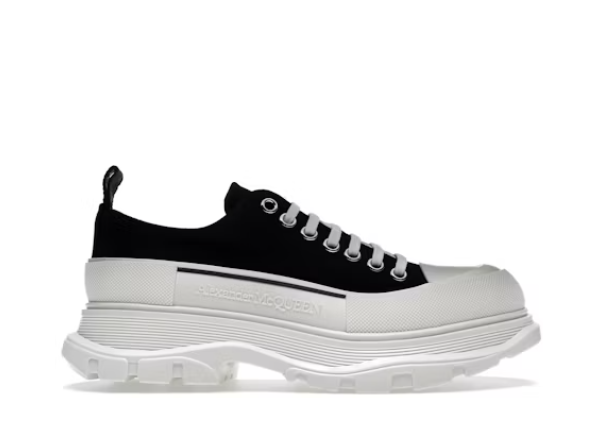 Alexande* McQuee* Tread Slick Low Lace Up Black White