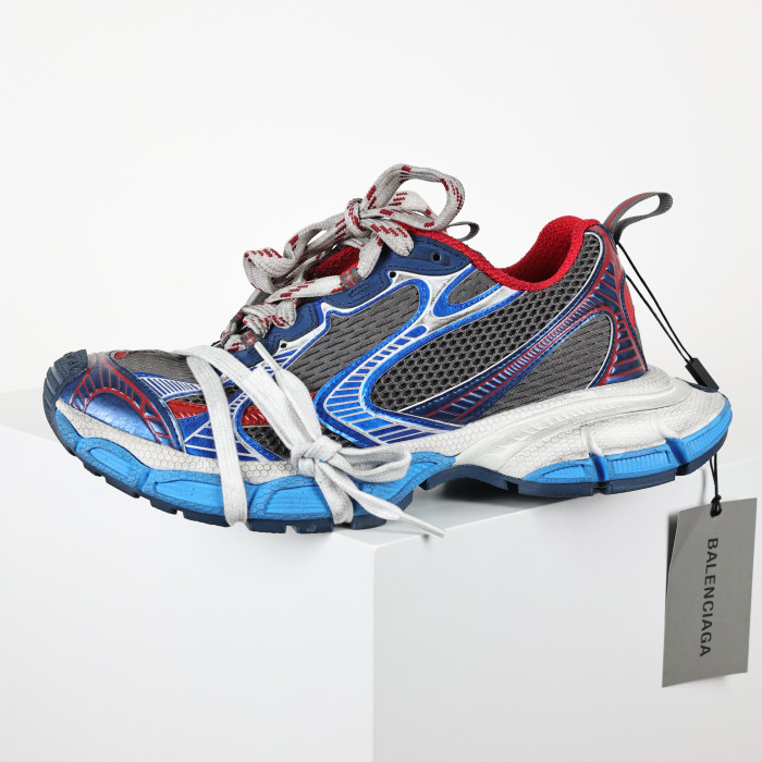 Balenciaga 3XL Worn-Out Blue Red