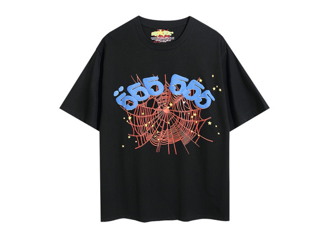 Sp5der T-Shirt Web 555 Designed Balck