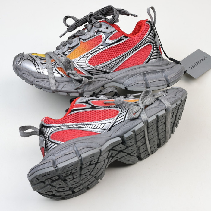 Balenciaga 3Xl Sneakers in Red, Orange, Grey, & Black