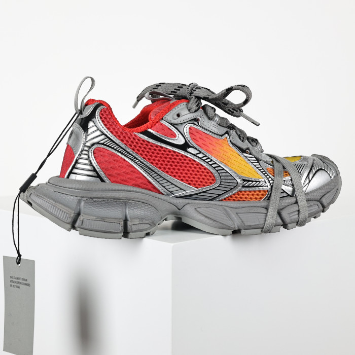 Balenciaga 3Xl Sneakers in Red, Orange, Grey, & Black