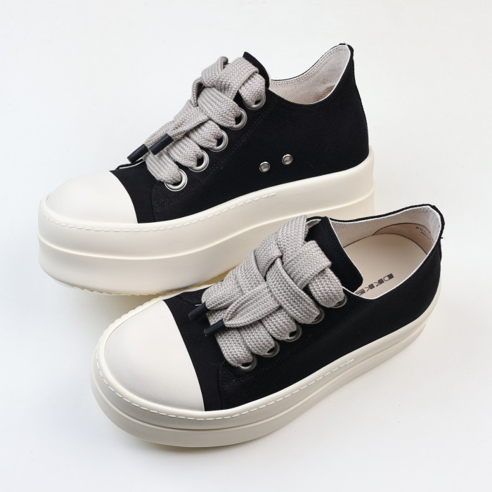 R!ck Owens DRKSHDW Mega Bumper Jumbolace Low 'Black Milk'