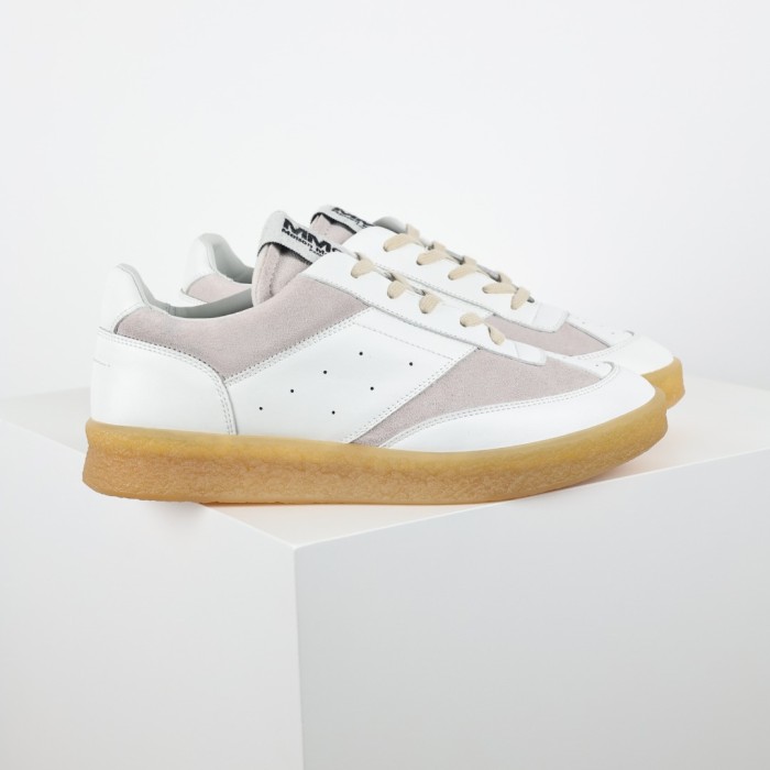 Maison Margiela MM6 White Beige Suede