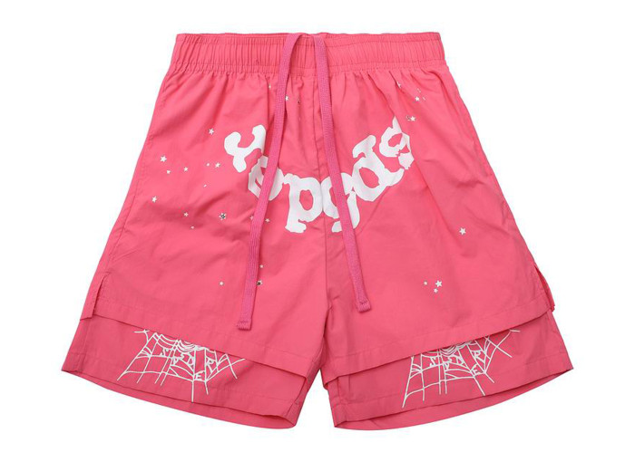 Sp5der OG Web Double Layer Short Pink White