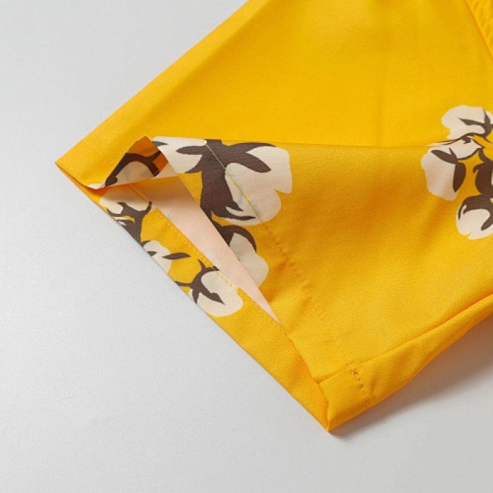 Denim Tears White Cotton Wreath Short-Sleeve Shirt Yellow