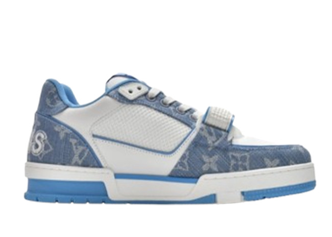 Lou1s Vuitt0n Trainer Blue Cloth Surface