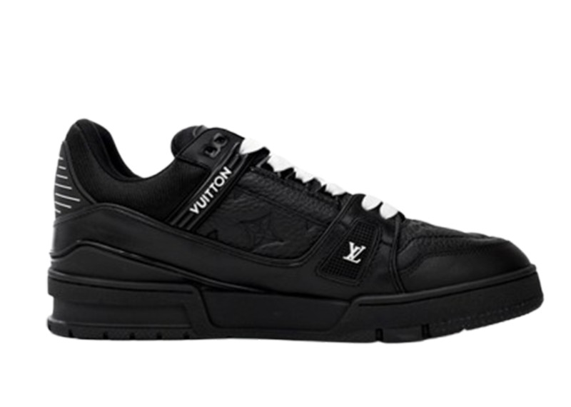 Louis Vuitton Trainer All Black Embossing