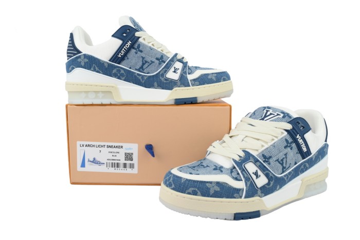 Lou1s Vuitt0n Trainer Sneaker Denim Monogram