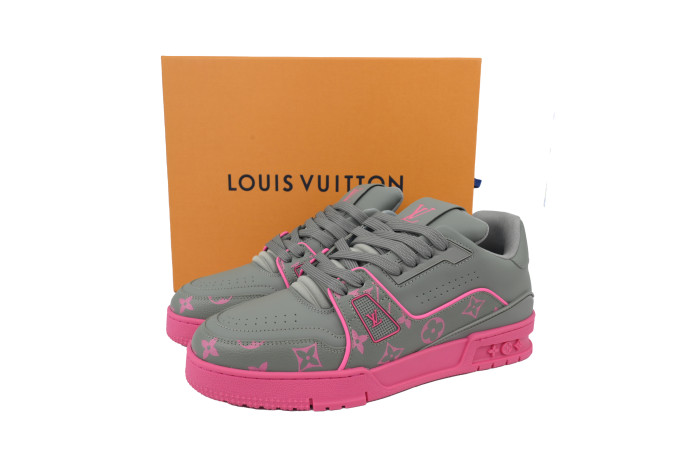 Louis Vuitton Trainer Dark Gray Color Printing