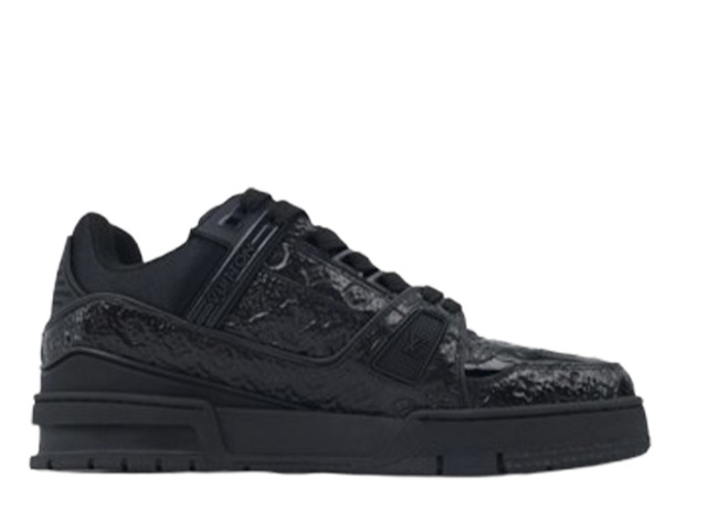 Lou1s Vuitt0n Trainer Black Lychee Patent Leather