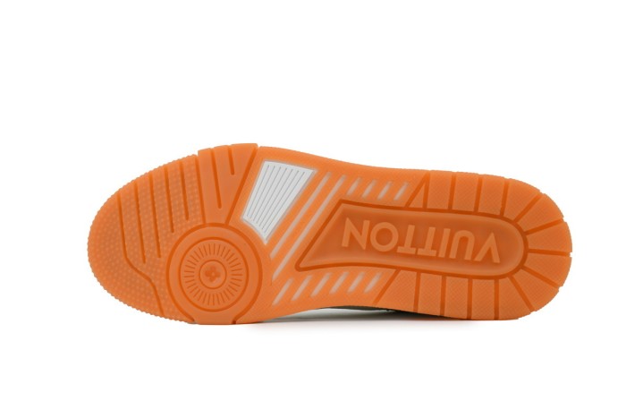 Louis Vuitton LV Trainer White Orange Rivet