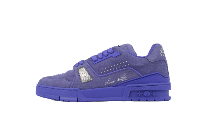 Lou1s Vuitt0n Trainer Sneaker Purple Rivet
