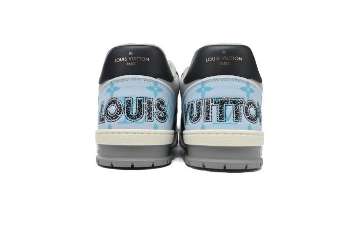Louis Vuitton LV Trainer Monogram Strap Black and Blue