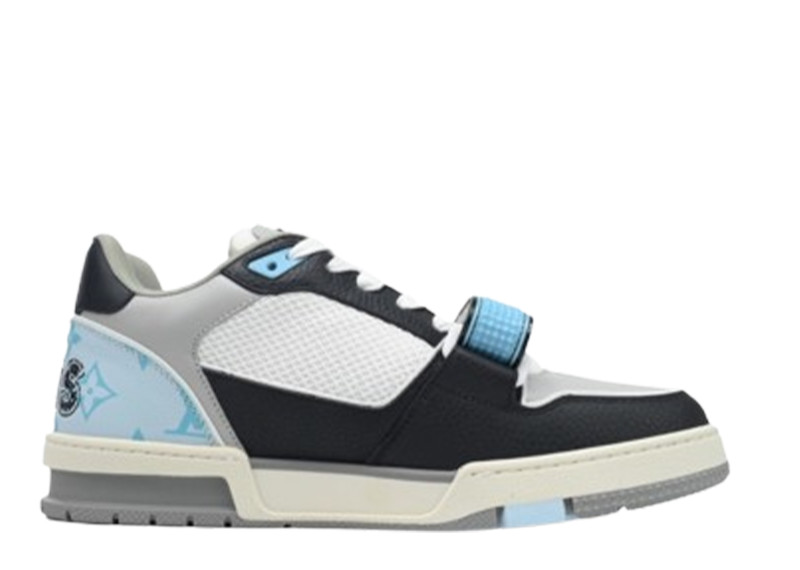Louis Vuitton LV Trainer Monogram Strap Black and Blue