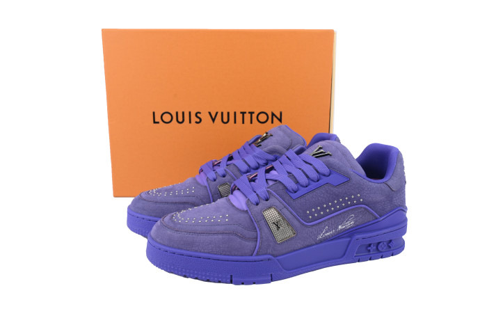 Lou1s Vuitt0n Trainer Sneaker Purple Rivet
