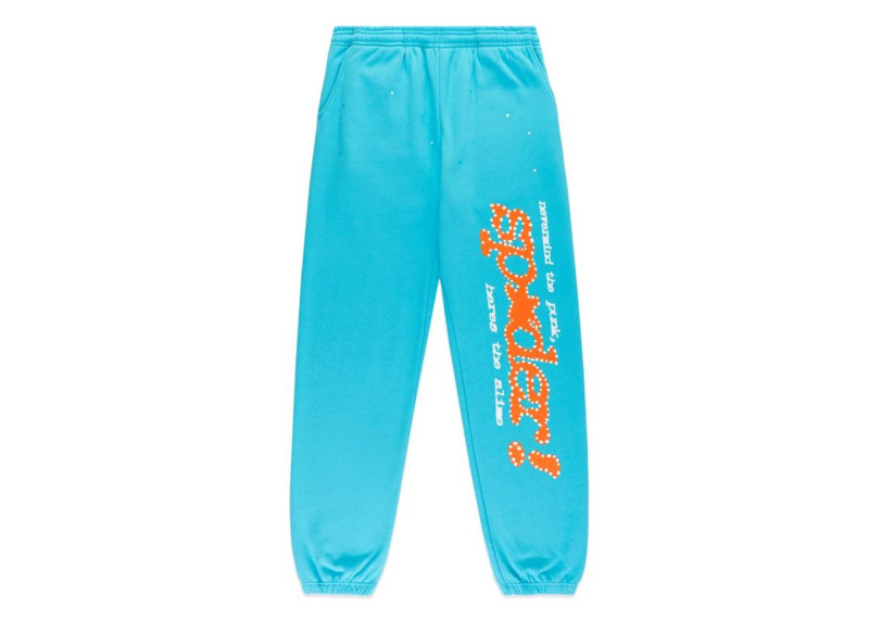 Sp5der Punk V2 Cyan Sweatpants