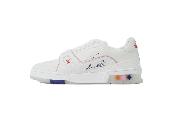 Louis Vuitton Trainer Sneaker(NFC Chip Edition)Pink