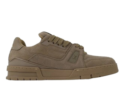 Louis Vuitton Trainer Sneaker(NFC Chip Edition)Taupe Brown Damier Embossed