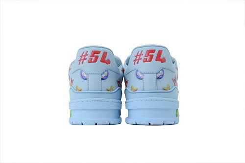 Louis Vuitton Trainer Sneaker(NFC Chip Edition)Monogram Donuts Blue