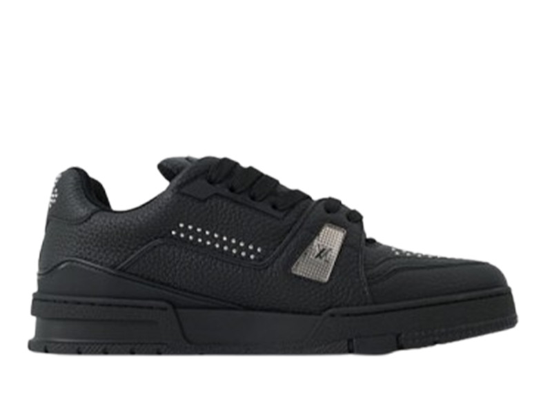 Louis Vuitton Trainer Sneaker(NFC Chip Edition)Black Calf Leather