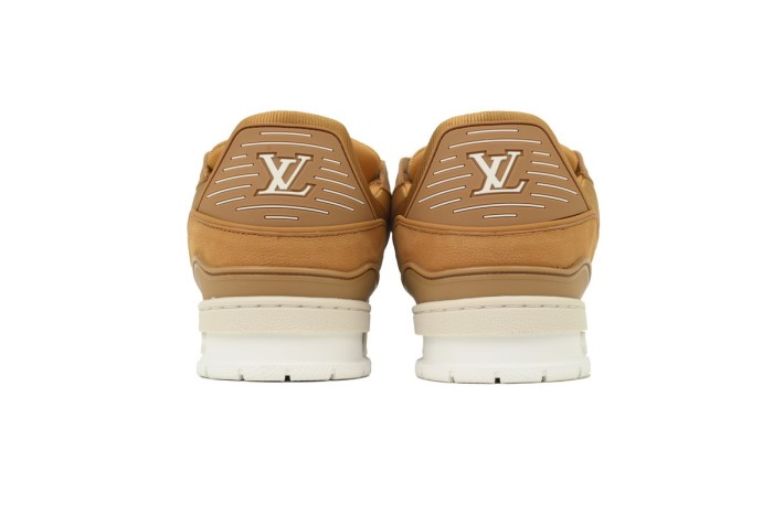 Lou1s Vuitt0n Trainer Brown Skin With White Background
