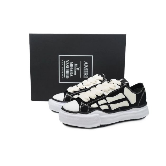 Mihara Yasuhiro x AMIRI Skel-Top Low Black