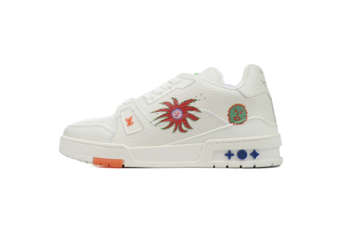 Louis Vuitton Trainer Sneaker × Yayoi Kusama White