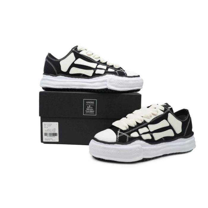 Mihara Yasuhiro x AMIRI Skel-Top Low Black