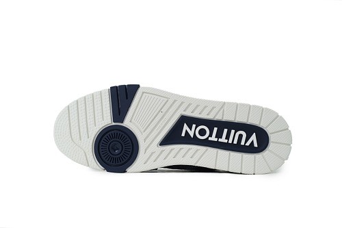 Louis Vuitton Trainer Sneaker(NFC Chip Edition)Blue Denim Fabric