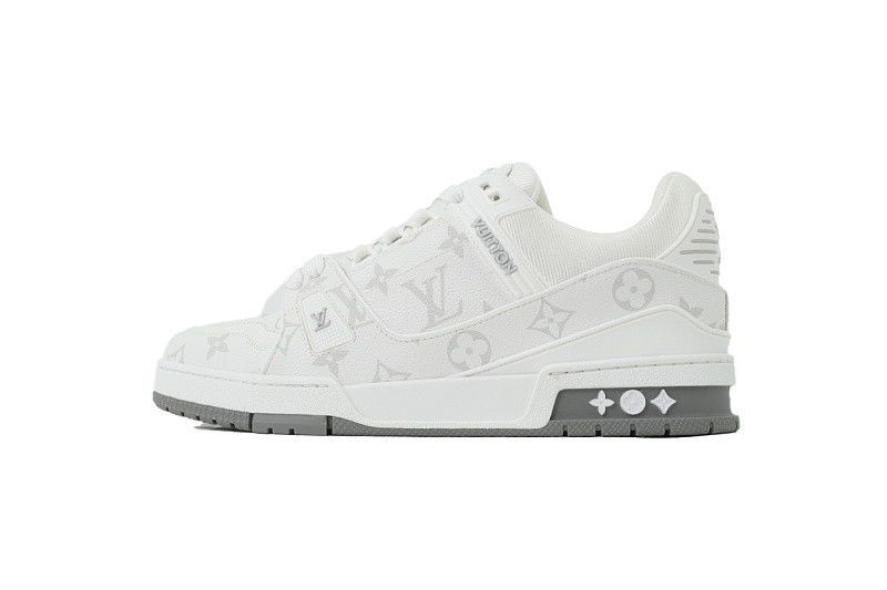 Louis Vuitton Trainer Sneaker(NFC Chip Edition)White Gray