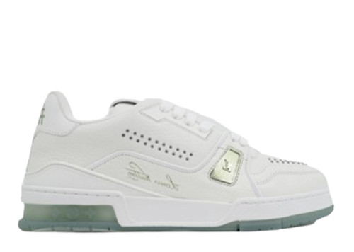 Louis Vuitton LV Trainer White Green Rivets
