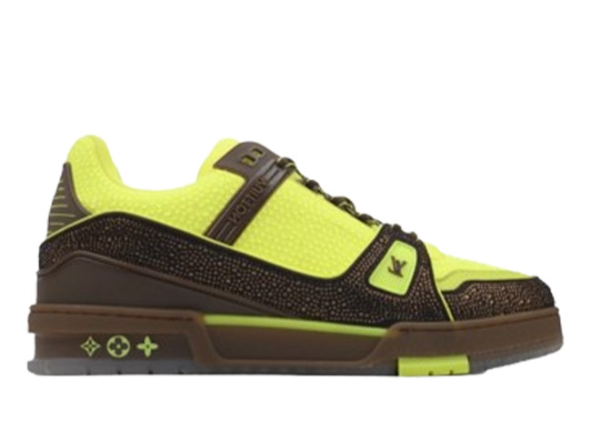 Louis Vuitton Trainer Brown Green Diamond