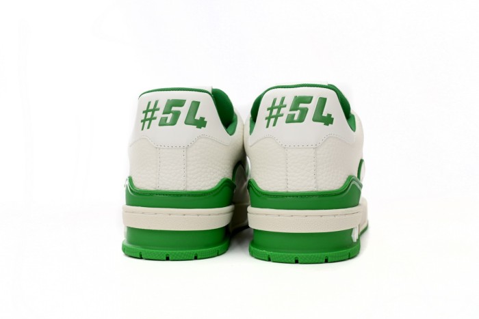Louis Vuitton Trainer All Blue White Green Lychee Pattern