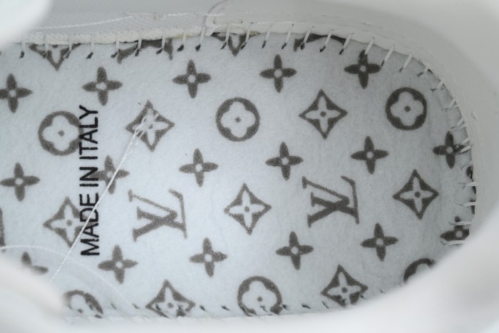 Louis Vuitton Trainer White Rivets