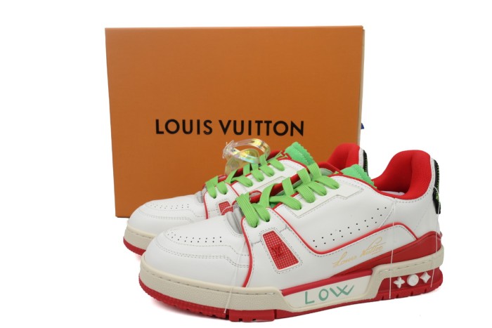 Louis Vuitton Trainer Red Green