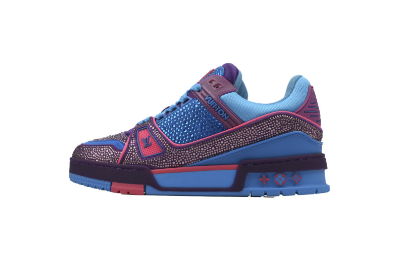 Louis Vuitton Trainer Purple Blue Diamond