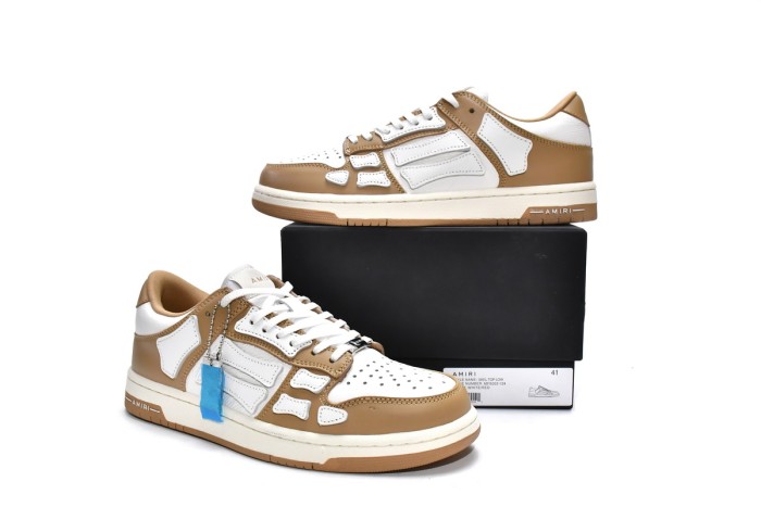 Amiri Skel Top Low Whtie Brown