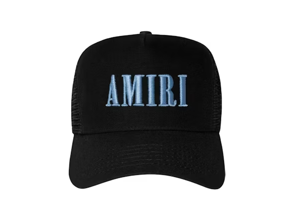 AMIRI Core Logo Trucker Cap Black/Dusty Blue