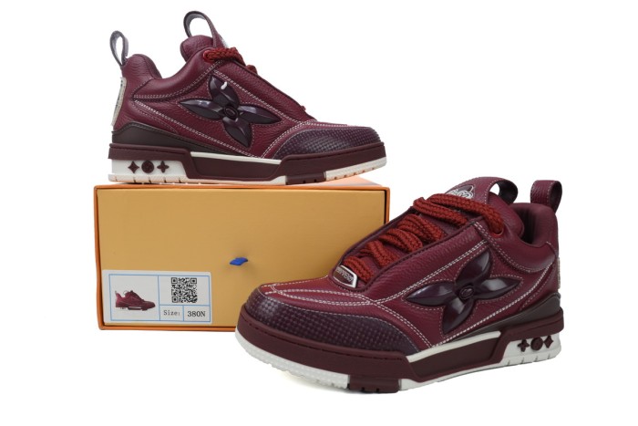 Lou1s Vuitt0n Skate Sneaker Bordeaux Red