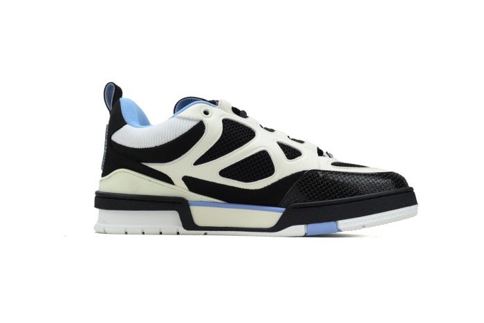 Lou1s Vuitt0n Skate Sneaker Horse Hair Blue Diamond