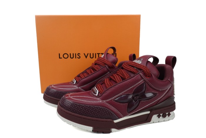 Lou1s Vuitt0n Skate Sneaker Bordeaux Red