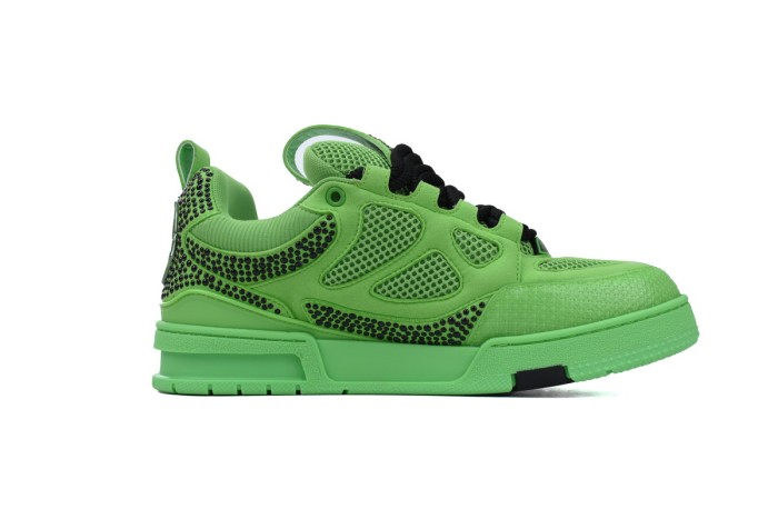 Lou1s Vuitt0n Skate Green with Diamonds