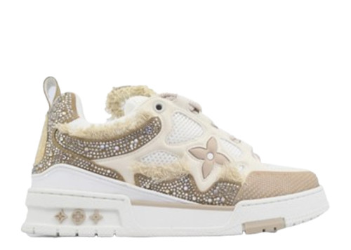 Lou1s Vuitt0n Skate Sneaker Horse Hair Apricot Diamond
